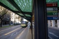 Metrobus station on Alem Avenue in downtown Buenos Aires