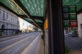 Metrobus station on Alem Avenue in downtown Buenos Aires