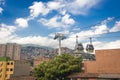 Metrocable Line J of the Medellin Metro or Metrocable Nuevo Occidente, is a cable car line used as a medium-capacity mass transpor Royalty Free Stock Photo