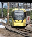 Metrolink tram arriving at Manchester Victoria