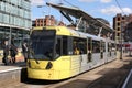 Metrolink tram at Shudehill Interchange Manchester Royalty Free Stock Photo