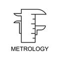 metrology line icon. Element of medicine icon with name for mobile concept and web apps. Thin line metrology icon can be used for