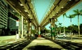 Metromover Rail Downtown Miami Royalty Free Stock Photo