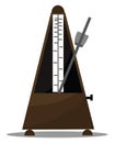 A metronome device, vector or color illustration