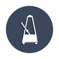 metronome icon in badge style. One of music collection icon can be used for UI, UX Royalty Free Stock Photo