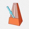 Metronome icon, cartoon style Royalty Free Stock Photo