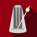 Metronome icon, flat style Royalty Free Stock Photo