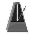 Metronome icon, gray monochrome style Royalty Free Stock Photo