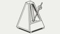 Metronome Icon for Music Education and Tempo Control Applications, vector design Generative AI Royalty Free Stock Photo