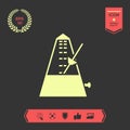 Metronome icon symbol . Graphic elements for your design