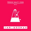 Metronome icon symbol . Graphic elements for your design