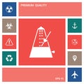 Metronome icon symbol . Elements for your design