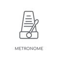 Metronome linear icon. Modern outline Metronome logo concept on