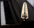 Metronome on piano keyboard