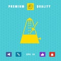 Metronome icon symbol, elements for your design