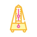 metronome tool color icon vector illustration