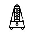 Metronome tool line icon vector illustration black