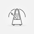 Metronome vector icon in thin line style