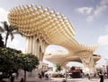 Metropol Parasol big wooden modern architecure structure. Seville, Spain, Andalusia