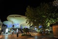 Metropol Parasol tambiÃÂ©n denominado Setas de Sevilla iluminado por la noche. AndalucÃÂ­a, EspaÃÂ±a. Royalty Free Stock Photo