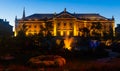 Metropole opera and Theater House at the Place de la Comedie after sunset. Metz, France Royalty Free Stock Photo