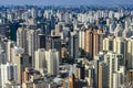 Metropole view from above. Aerial view of Sao Paulo city, Brazil. Royalty Free Stock Photo