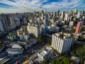 Metropole view from above. Aerial view of Sao Paulo city, Brazil. Royalty Free Stock Photo