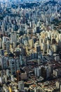 Metropole view from above. Aerial view of Sao Paulo city, Brazil.