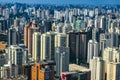 Metropole view from above. Aerial view of Sao Paulo city, Brazil.