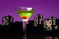 Metropolis Apple Martini Royalty Free Stock Photo