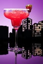 Metropolis strawberry Margarita cocktail Royalty Free Stock Photo