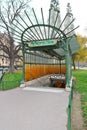 Metropolitain Parisian metro underground entrance