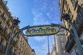 Metropolitain sign, Paris