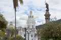 The metropolitan cathedral of Quito seen from the Independence Square Royalty Free Stock Photo