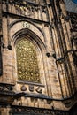 The Metropolitan Cathedral of Saints Vitus, Wenceslaus and Adalbert  commonly named St. Vitus Cathedral. Detail Royalty Free Stock Photo