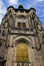 St. Vitus Cathedral tower - detail, Prague, Czech Republic Royalty Free Stock Photo