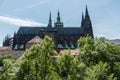 The Metropolitan Cathedral of Saints Vitus, Wenceslaus and Adalbert in the summer, Prague Royalty Free Stock Photo