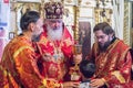 The Metropolitan celebrated the divine Liturgy in the Russian Orthodox Church.