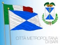 Metropolitan City of Bari, flag and coat of arms, Puglia region, Italy
