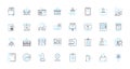 Metropolitan housing linear icons set. Urban, Housing, Apartments, City, Housing developments, High-rise, Suburban line