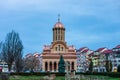 Metropolitan Orthodox Cathedral in Targoviste, Romania, 2020. Orthodox Church architecture