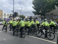 The Metropolitan Police on the busy streets of London England