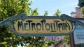 Metropolitan sign in Paris