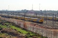 Metrorail commuter trains in a siding in Johannesburg