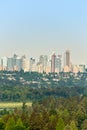 Metrotown view on bright summer morning in Vancouver