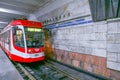 Metrotram, or underground tram on Komsomolskaya. Forbes magazine included the Volgograd metro tram in the list of the most