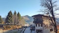 Metsovo city buildings and architecture greece