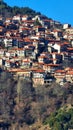 metsovo city greece sunnyn winter day in ioannina perfecture