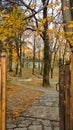 Metsovo city st george church in autum view , greece Royalty Free Stock Photo