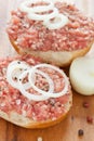 Mett bun Royalty Free Stock Photo